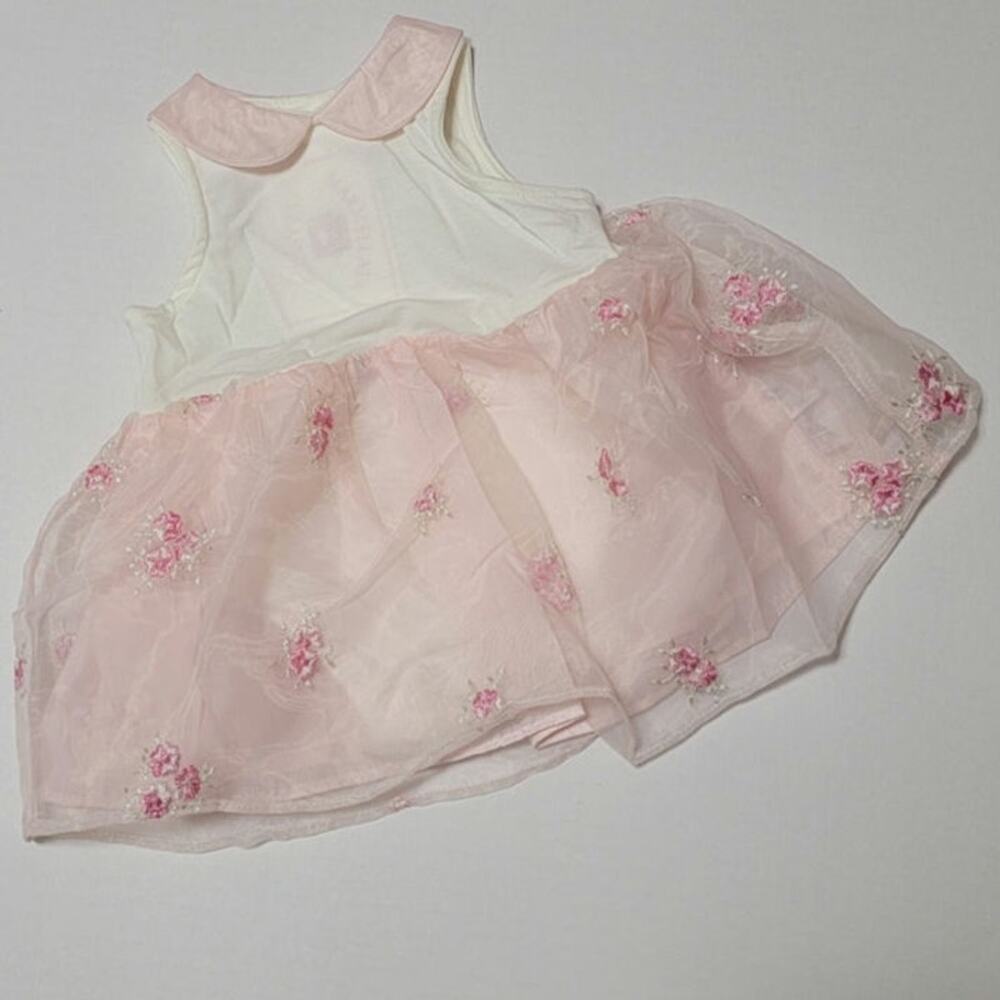 Marmellata Classics Baby Girl Dress 3-6 Months NWT Pink Tulle Floral Rosette